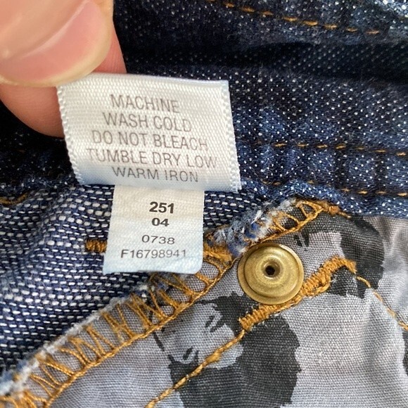 Patrick Robinson for Target Wide Leg Denim Cargo Distressed Jeans Dark Wash - Picture 9 of 16